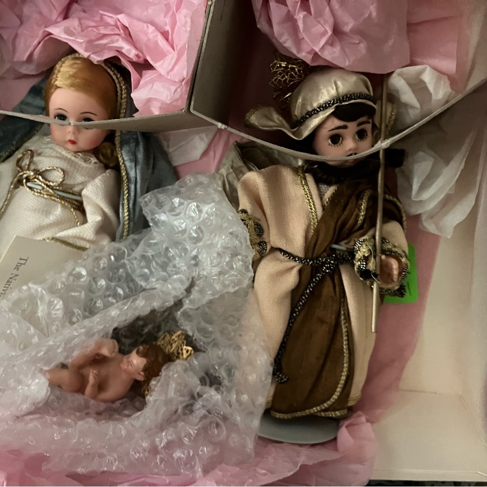 Madame Alexander for Christmas Mary, Joseph, and Baby Jesus